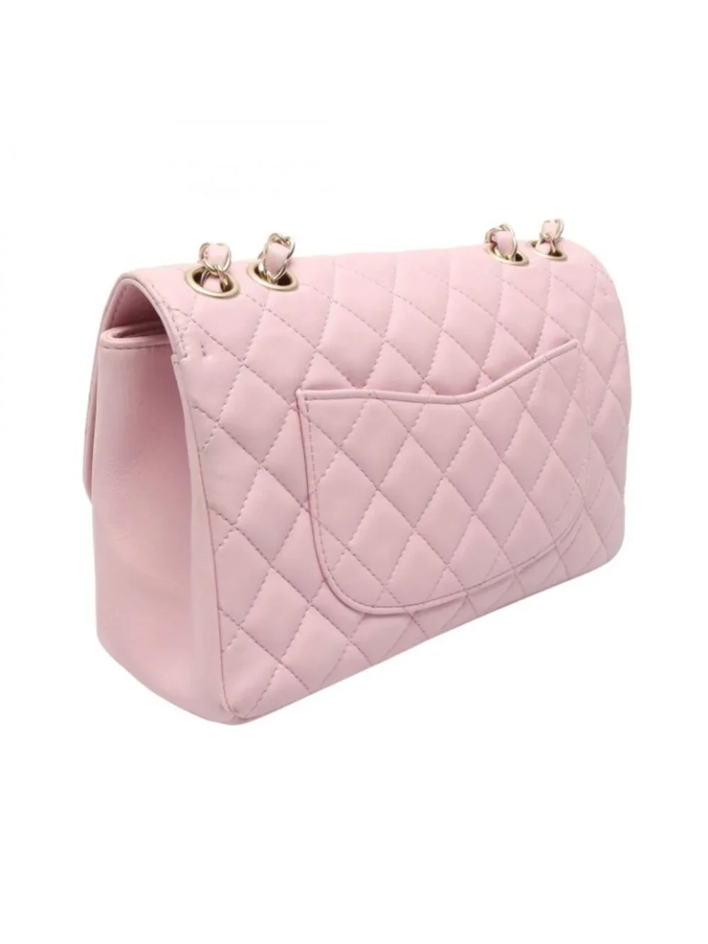 Chanel Shoulder Bag Quilted Single Flap Light Pink Lambskin Chain